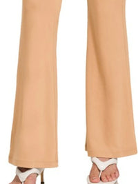 Zenana Buttery Soft Flare Leg High Waist Yoga Pants showcasing a stylish flare leg and comfortable fit with stylish footwear.