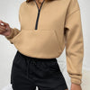 Half-Zip Dropped Shoulder Sweatshirt
