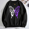 Butterfly Round Neck Long Sleeve Sweatshirt