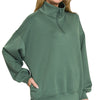 Zenana Scuba Quarter-Zip Sweatshirt