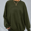 Stereoscopic Letter Round Neck Long Sleeve Sweatshirt