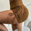 Drawstring High Waist Active Shorts