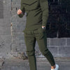 Men's Plus Size Round Neck Long Sleeve Top and Pants Set