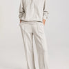 Collared Sweatshirt and High Waist Pants Active Set