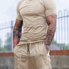 Men's Full Size Round Neck Short Sleeve T-Shirt and Shorts Set Plus Size