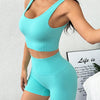 Scoop Neck Wide Strap Tank and Shorts Active Set