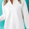 Textured Johnny Collar Sweatshirt