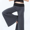 High Waisted Wide Leg Yoga Pants with Contrast Waistband
