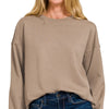 Zenana Scuba Round-neck Sweatshirts