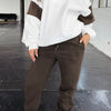 Drop Shoulder Loose Sweatshirt and Joggers Active Set